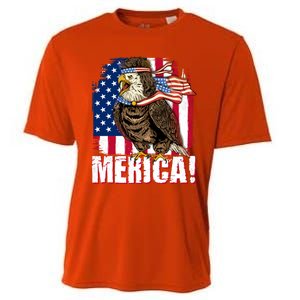 Eagle American Flag Usa Flag Mullet Eagle 4th Of July Merica Cool Gift Cooling Performance Crew T-Shirt