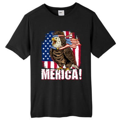 Eagle American Flag Usa Flag Mullet Eagle 4th Of July Merica Cool Gift Tall Fusion ChromaSoft Performance T-Shirt