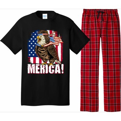 Eagle American Flag Usa Flag Mullet Eagle 4th Of July Merica Cool Gift Pajama Set