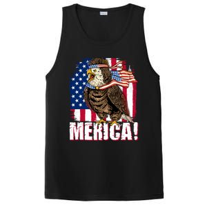 Eagle American Flag Usa Flag Mullet Eagle 4th Of July Merica Cool Gift PosiCharge Competitor Tank