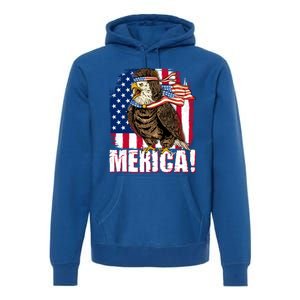 Eagle American Flag Usa Flag Mullet Eagle 4th Of July Merica Cool Gift Premium Hoodie