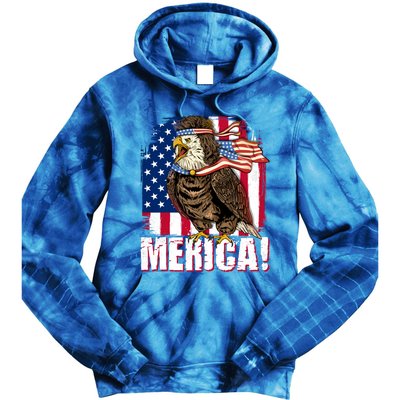 Eagle American Flag Usa Flag Mullet Eagle 4th Of July Merica Cool Gift Tie Dye Hoodie