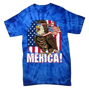 Eagle American Flag Usa Flag Mullet Eagle 4th Of July Merica Cool Gift Tie-Dye T-Shirt