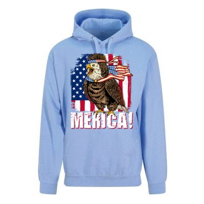 Eagle American Flag Usa Flag Mullet Eagle 4th Of July Merica Cool Gift Unisex Surf Hoodie