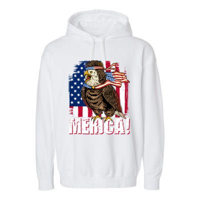 Eagle American Flag Usa Flag Mullet Eagle 4th Of July Merica Cool Gift Garment-Dyed Fleece Hoodie