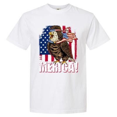 Eagle American Flag Usa Flag Mullet Eagle 4th Of July Merica Cool Gift Garment-Dyed Heavyweight T-Shirt