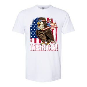 Eagle American Flag Usa Flag Mullet Eagle 4th Of July Merica Cool Gift Softstyle CVC T-Shirt