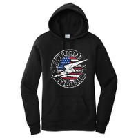 Electrician American Flag Electrical Gift USA Stamp Style Women's Pullover Hoodie