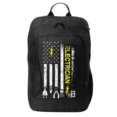 Electrician American Flag Patriotic Electrical City Backpack