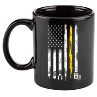 Electrician American Flag USA 11oz C Handle Ceramic Mug