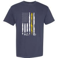 Electrician American Flag USA Garment-Dyed Heavyweight T-Shirt