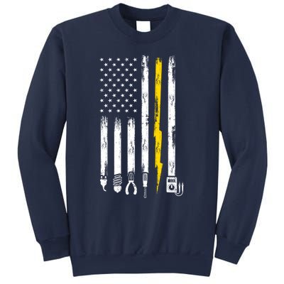 Electrician American Flag USA Sweatshirt