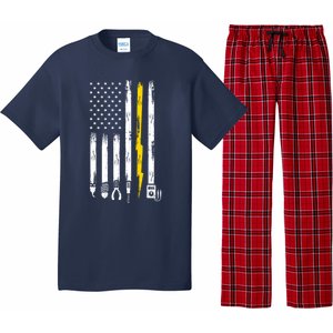 Electrician American Flag USA Pajama Set