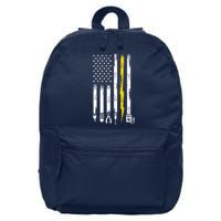 Electrician American Flag USA 16 in Basic Backpack