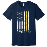 Electrician American Flag USA Premium T-Shirt