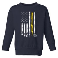 Electrician American Flag USA Toddler Sweatshirt