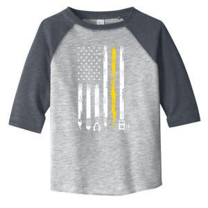 Electrician American Flag USA Toddler Fine Jersey T-Shirt