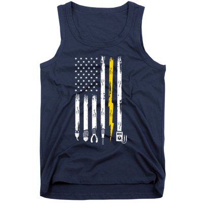 Electrician American Flag USA Tank Top