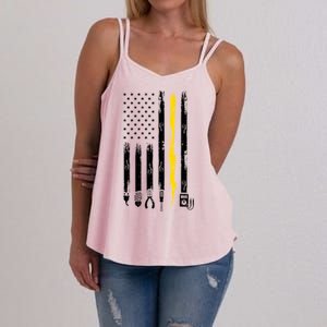 Electrician American Flag USA Women's Strappy Tank