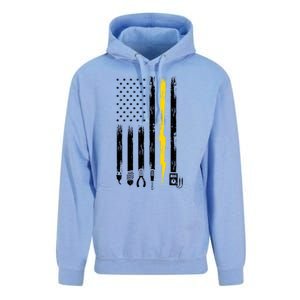 Electrician American Flag USA Unisex Surf Hoodie