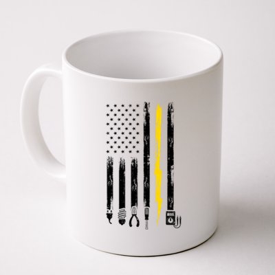 Electrician American Flag USA Coffee Mug