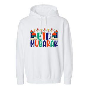 Eid Al Fitr Eid Mobarak Garment-Dyed Fleece Hoodie