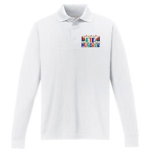 Eid Al Fitr Eid Mobarak Performance Long Sleeve Polo