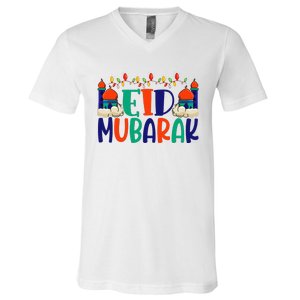 Eid Al Fitr Eid Mobarak V-Neck T-Shirt