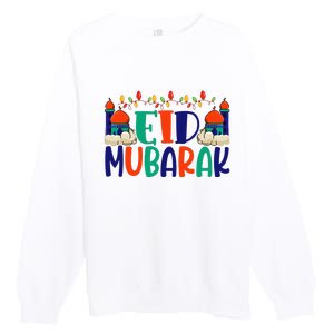 Eid Al Fitr Eid Mobarak Premium Crewneck Sweatshirt