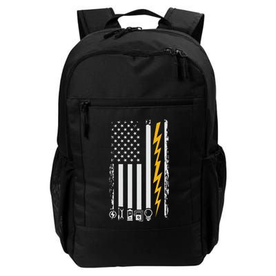 Electrician American Flag Funny Electricians Tools Daily Commute Backpack