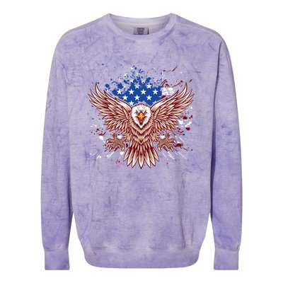 Eagle American Flag Eagle Patriotic Gift Colorblast Crewneck Sweatshirt