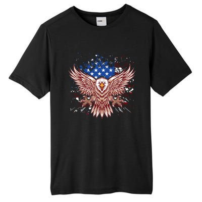 Eagle American Flag Eagle Patriotic Gift Tall Fusion ChromaSoft Performance T-Shirt