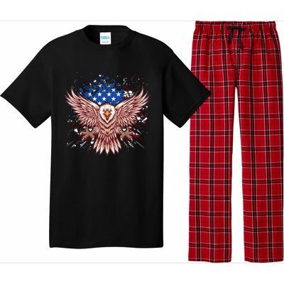 Eagle American Flag Eagle Patriotic Gift Pajama Set