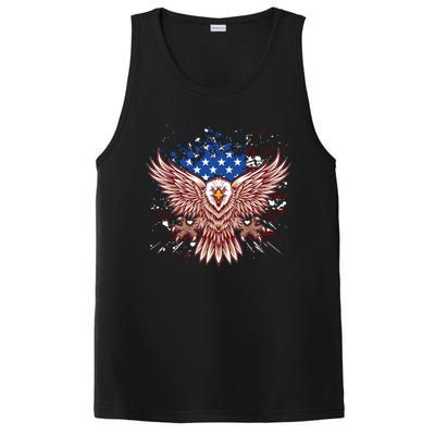 Eagle American Flag Eagle Patriotic Gift PosiCharge Competitor Tank