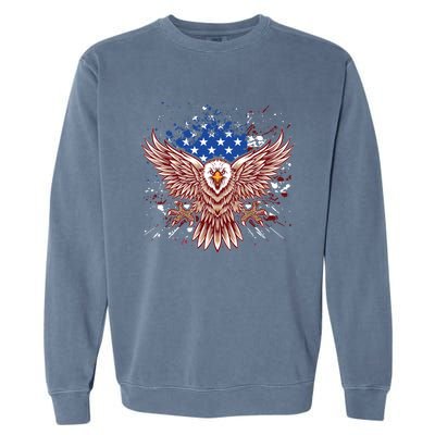 Eagle American Flag Eagle Patriotic Gift Garment-Dyed Sweatshirt