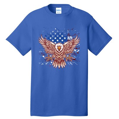 Eagle American Flag Eagle Patriotic Gift Tall T-Shirt