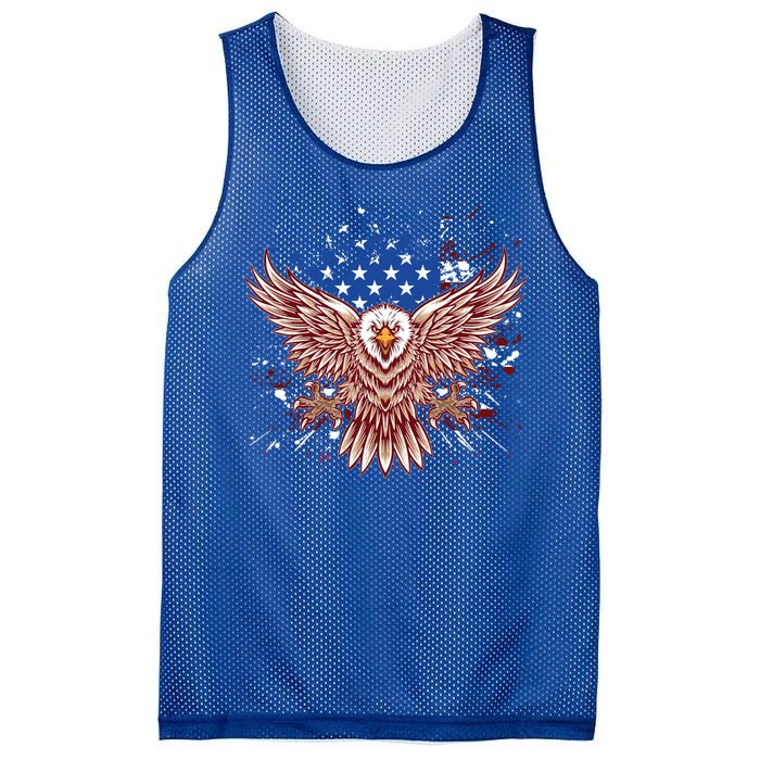 Eagle American Flag Eagle Patriotic Gift Mesh Reversible Basketball Jersey Tank