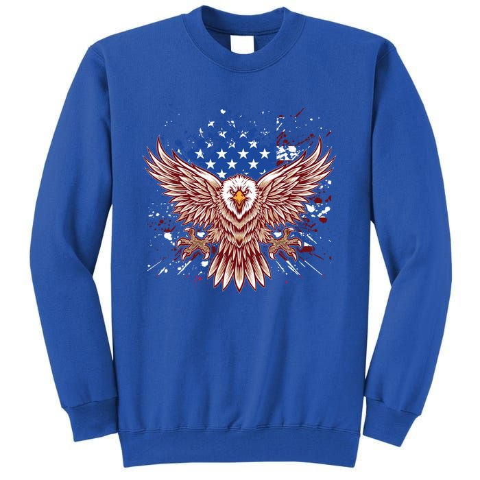 Eagle American Flag Eagle Patriotic Gift Tall Sweatshirt