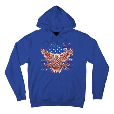 Eagle American Flag Eagle Patriotic Gift Tall Hoodie