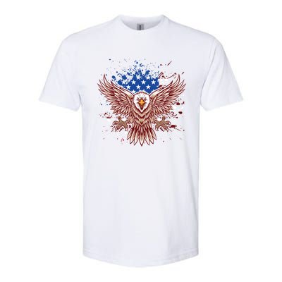 Eagle American Flag Eagle Patriotic Gift Softstyle CVC T-Shirt