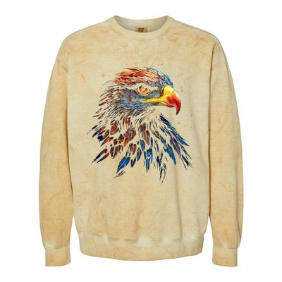 Eagle Art Fantasy Animal Colorful Graphic Bird Eagle Colorblast Crewneck Sweatshirt