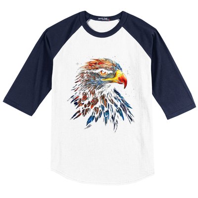 Eagle Art Fantasy Animal Colorful Graphic Bird Eagle Baseball Sleeve Shirt