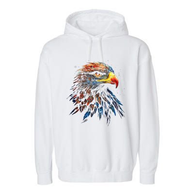 Eagle Art Fantasy Animal Colorful Graphic Bird Eagle Garment-Dyed Fleece Hoodie