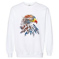 Eagle Art Fantasy Animal Colorful Graphic Bird Eagle Garment-Dyed Sweatshirt