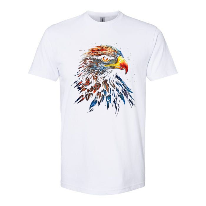 Eagle Art Fantasy Animal Colorful Graphic Bird Eagle Softstyle CVC T-Shirt