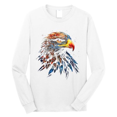 Eagle Art Fantasy Animal Colorful Graphic Bird Eagle Long Sleeve Shirt