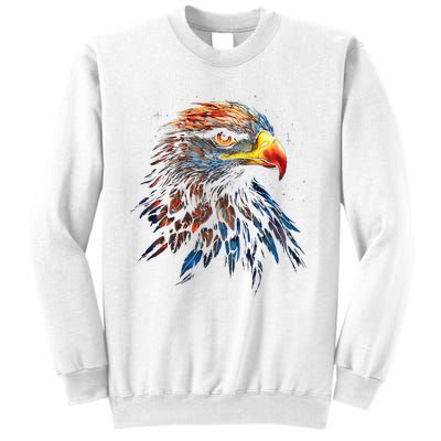 Eagle Art Fantasy Animal Colorful Graphic Bird Eagle Sweatshirt