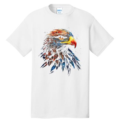 Eagle Art Fantasy Animal Colorful Graphic Bird Eagle Tall T-Shirt