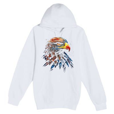 Eagle Art Fantasy Animal Colorful Graphic Bird Eagle Premium Pullover Hoodie