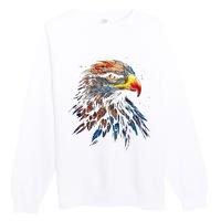 Eagle Art Fantasy Animal Colorful Graphic Bird Eagle Premium Crewneck Sweatshirt